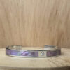 manchette arc en ciel argent nacre parme saphir blanc