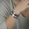 bracelet en argent nacre et saphir collection arc en ciel pour femme