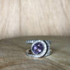 bague violette or gris diamants spinelle violet | 26 Passage, Créatrice de bijoux à Paris bague violette or gris diamants spinelle violet