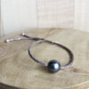 bracelet perle tahiti cordon vieux rose | 26 Passage, Créatrice de bijoux à Paris bracelet perle tahiti cordon vieux rose collection les perles