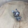 Bague bouledogue XXL en argent grenat rhodolite