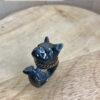 Bague bouledogue XXL en argent noir vermeil et grenat tsavorite vue