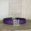 bracelet cuir violet motif celtique argent | 26 Passage, Créatrice de bijoux à Paris bracelet cuir violet motif celtique argent collection les masculin bracelet homme