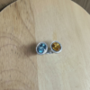 bague ouverte argent citrine et topaze bleue | 26 Passage, Créatrice de bijoux à Paris