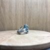 chevaliere filaire argent cabochon amazonite de dos collection subtiles