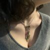 collier cravate argent tourmalines multicolores facetees porte collection femme pierres