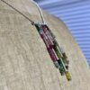 collier cravate argent tourmalines multicolores facetees trois quart collection pierres collection femme