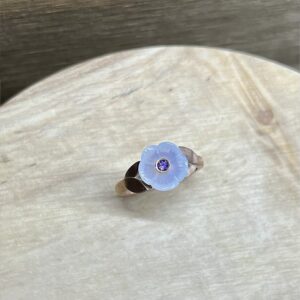 bague aglae anemone vermeil fleur calcedoine et amethyste dessus bague aglae anemone vermeil fleur calcedoine et amethyste dessus