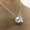 collier bouledogue gm argent spinelles noires | 26 Passage, Créatrice de bijoux à Paris collier bouledogue gm argent spinelles noires