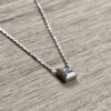 pendentif cube or gris diamant de laboratoire 3mm trois quart | 26 Passage, Créatrice de bijoux à Paris pendentif cube or gris diamant de laboratoire 3mm collection les pierres diamant de laboratoire