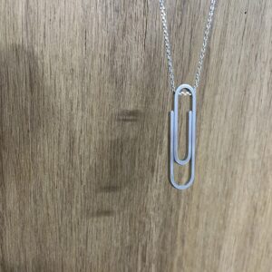 Pendentif trombone argent a plat collection les subtile collier homme ou femme