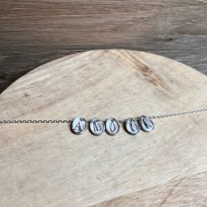 collier message amour argent a plat collection subtiles pendentif femme