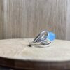 bague nid argent perles de calcedoine blue sea collection pierres