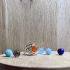 panel bagues nid argent perles de couleur collection pierres