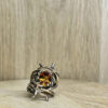bague branche double vermeil oxyde noir citrine madere ovale | 26 Passage, Créatrice de bijoux à Paris bague branche double vermeil oxyde noir citrine madere ovale collection la nature